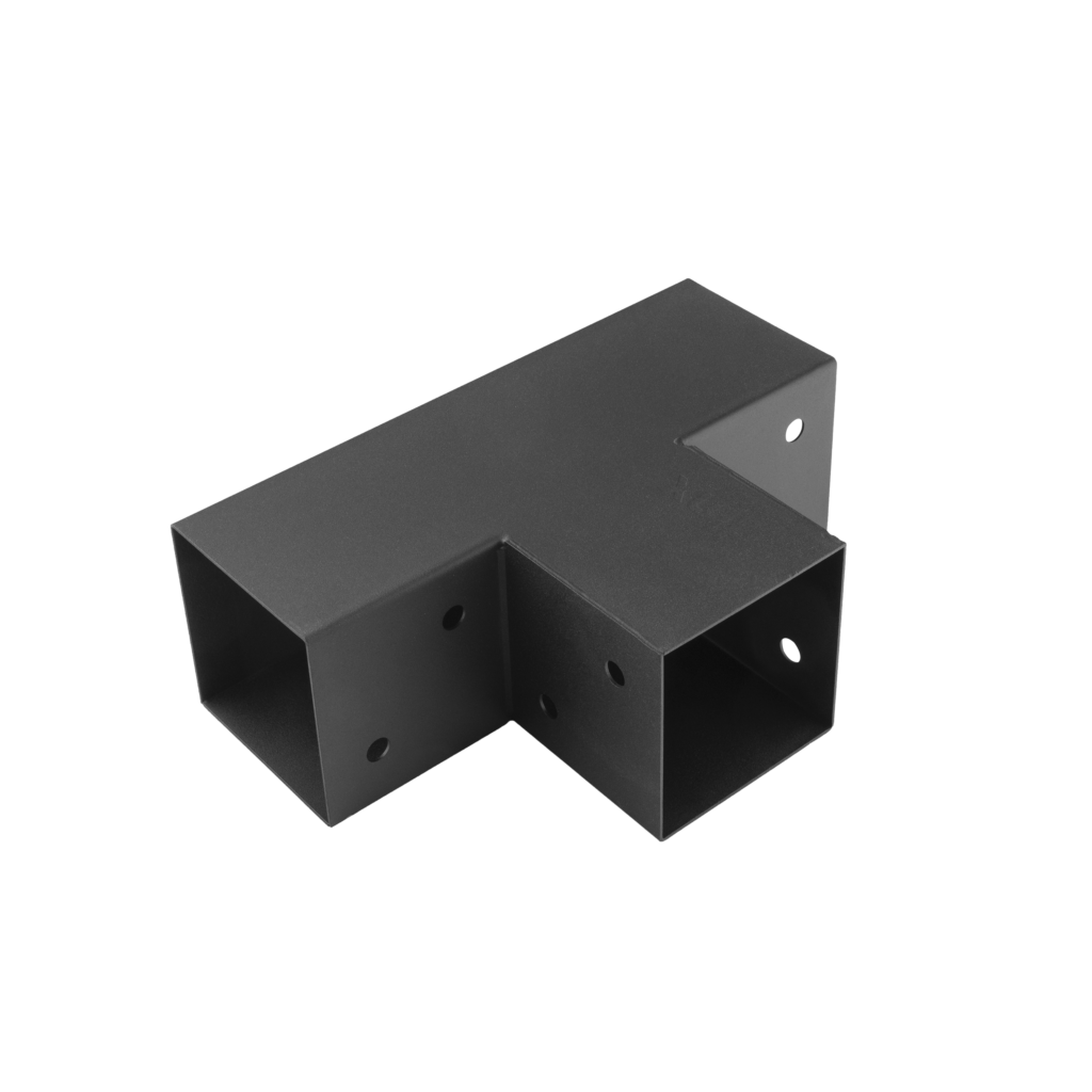 GPT 90 Conector pergolă vopsit cu pulbere neagră C 92x185x275x1,5