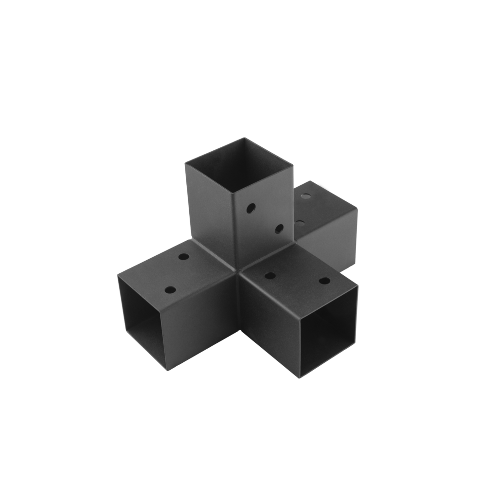 GPX 70 Conector pergolă vopsit cu pulbere neagră C 72x165x255x1,5