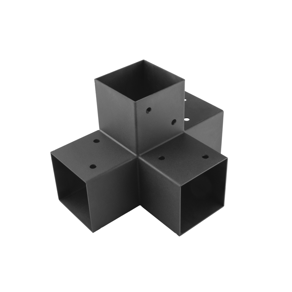 GPX 100 Conector pergolă vopsit cu pulbere neagră C 102x206x306x2,0