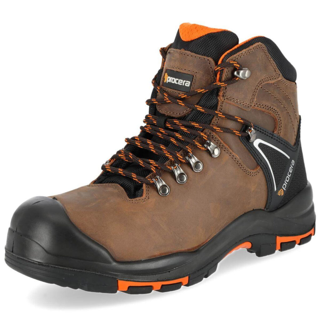 Pantofi de protecție CENTAUR S3L SR HRO din piele integrală, cu bombeu compozit și lamelă Kevlar
